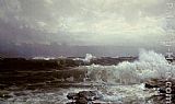 William Trost Richards Famous Paintings - Breakers at Beaver